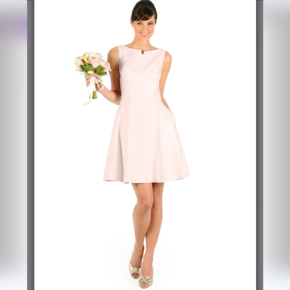 Weddington Way Dresses & Skirts - HP!! LIKE NEW Weddington Way Blush Boatneck Sleeveless Knee Length Dress